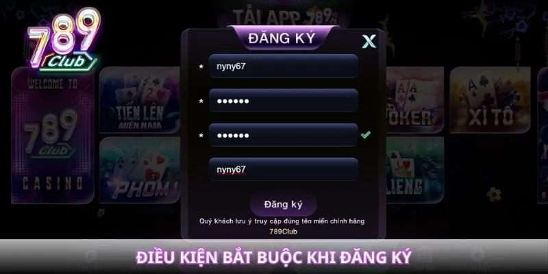 Điều kiện bắt buộc khi đăng ký