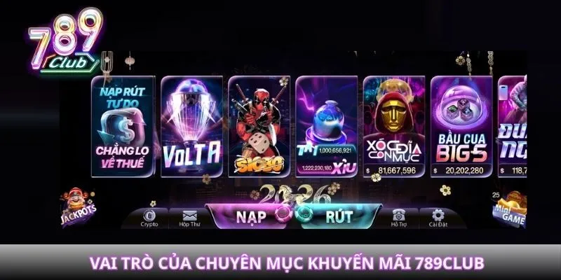 Vai trò của chuyên mục khuyến mãi 789Club