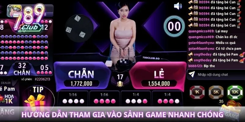 Hướng dẫn tham gia vào sảnh game nhanh chóng